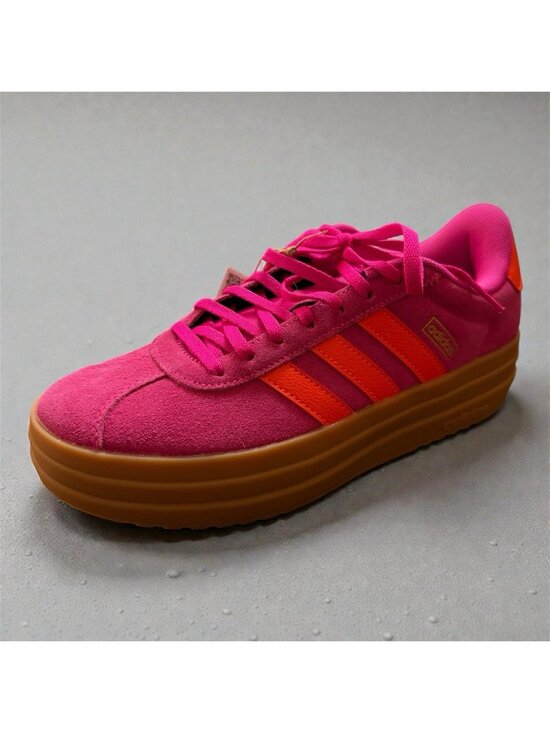 adidas Shoes - Adidas Women’s Platform Sneakers Pink Orange Gum Sole Suede Shoes Size 7 JQ5636
